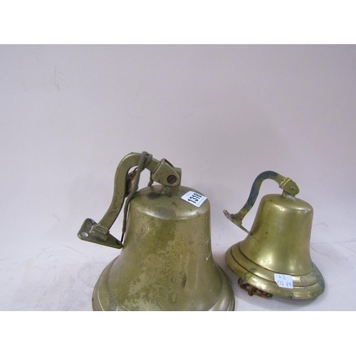 1318 - TWO REPLICA BRASS TITANIC SHIP BELLS