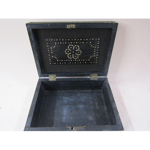 1327 - QUILLWORK BOX AND COVER, 29CM W