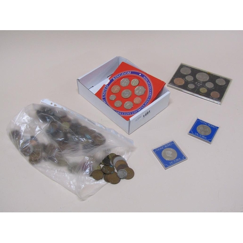 1491 - BOX OF MIXED COINS