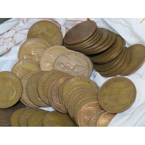 1516 - LARGE TRAY OF MIXED COMMEMORATIVE COPPER AND OTHER COINS