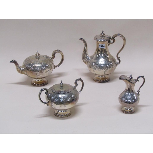 1524 - SILVER PLATED FOUR PIECE TEASET