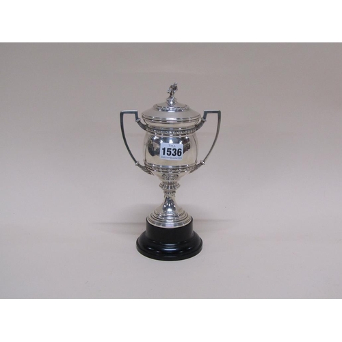 1536 - SILVER PRESENTATION BOWLS TROPHY, REPLICA OF THE GEORGE DAVIES BOWLING CHALLENGE CUP  - 9.6ozt