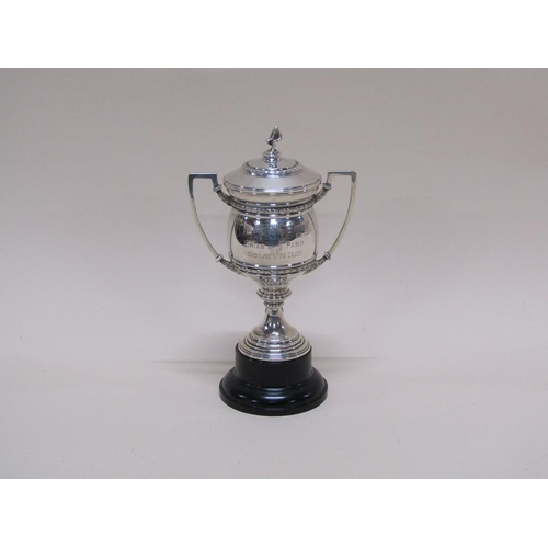 1536 - SILVER PRESENTATION BOWLS TROPHY, REPLICA OF THE GEORGE DAVIES BOWLING CHALLENGE CUP  - 9.6ozt