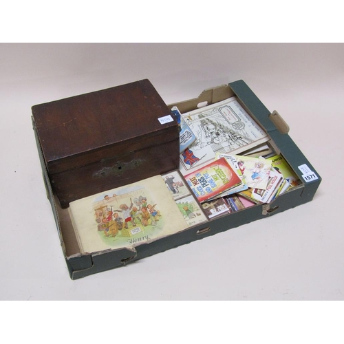 1571 - BOX OF CIGARETTE CARDS, TRADE CARDS ETC