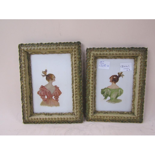 1320A - PAIR OF GILT FRAMED PAINTINGS - PORTRAITS OF LADIES