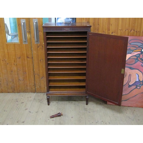 1707 - MAHOGANY SIDE CUPBOARD 65 x 121 cms