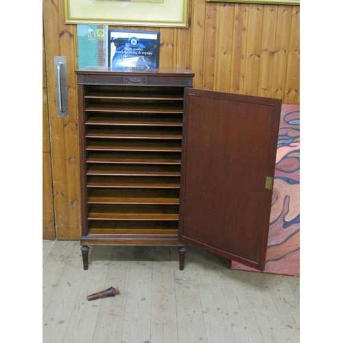 1707 - MAHOGANY SIDE CUPBOARD 65 x 121 cms