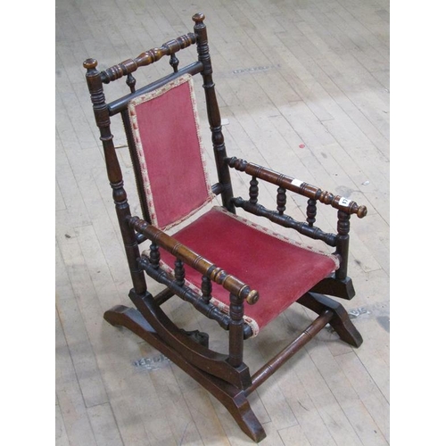 1711 - EARLY 20c AMERICAN STYLE CHILDS ROCKING CHAIR