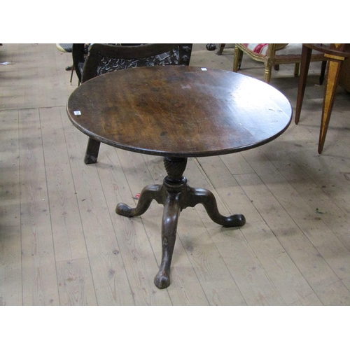 1719 - GEORGE III CIRCULAR PEDESTAL TRIPOD TABLE 90cms DIA