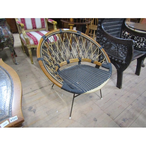 1721 - WICKER FRAMED BUCKET CHAIR