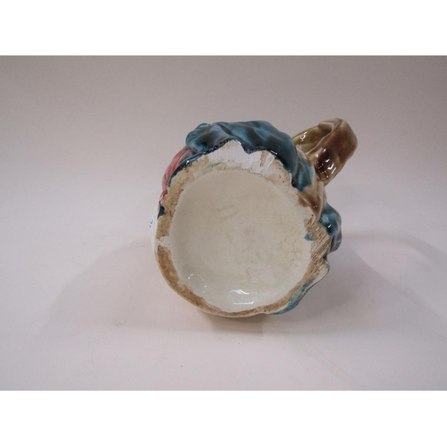 1682 - FRENCH MAJOLICA JUG - FROG WITH UMBRELLA, 26CM H