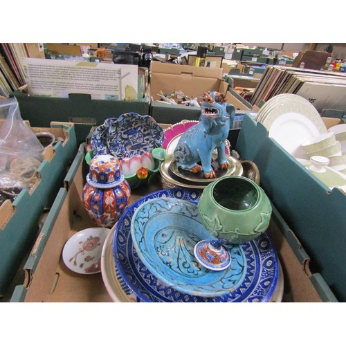 222 - BOX OF MIXED CERAMICS TO INCL ORIENTAL