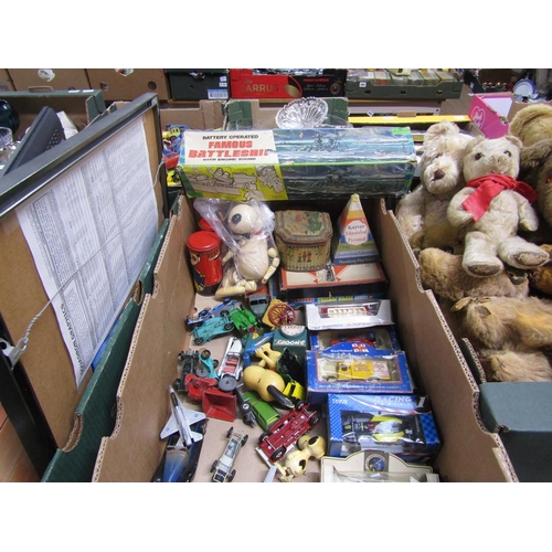 247 - BOX OF OLD VINTAGE TOYS, DIECAST VEHICLES