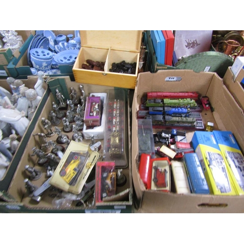 259 - TWO BOXES OF MODELS AND TOYS TO INCL CORGI