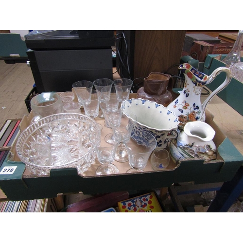 278 - MIXED GLASSWARE AND CERAMICS