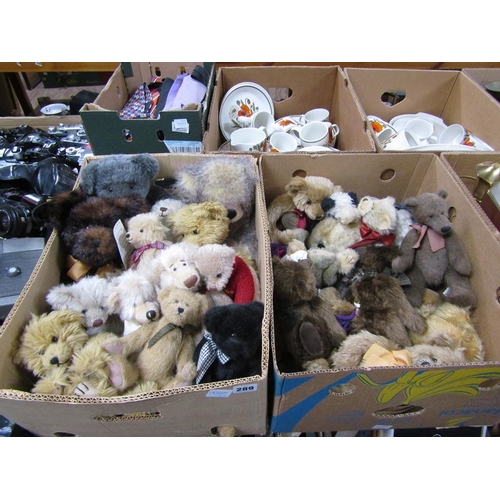 289 - TWO BOXES OF TEDDY BEARS