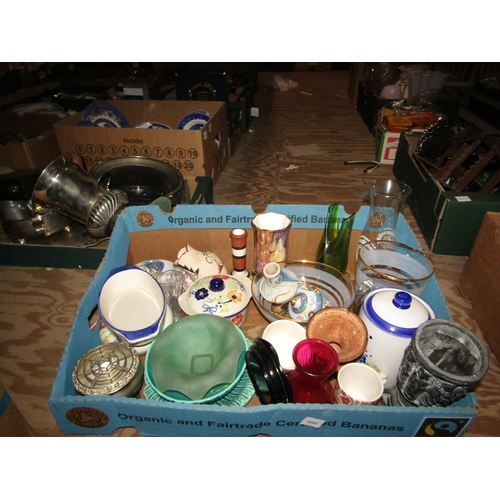 300 - BOX OF MIXED CHINA AND GLASS