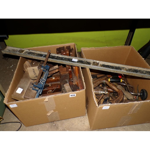 926 - TWO BOXES OF TOOLS