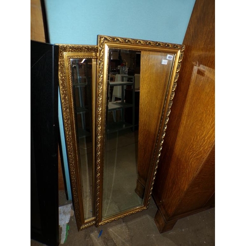 937 - TWO GILT FRAMED MIRRORS