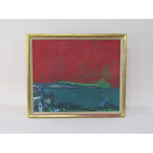 1213 - Alfred Cohen - Fairlight Cove, oil on canvas, framed, 62cm x 74cm.