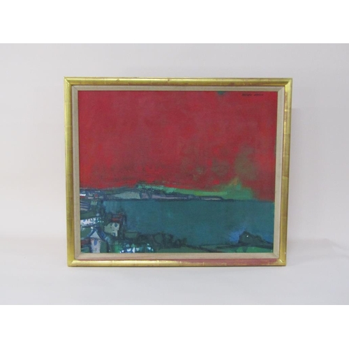 1213 - Alfred Cohen - Fairlight Cove, oil on canvas, framed, 62cm x 74cm.