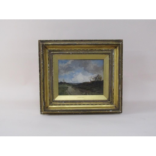 1263 - James Webb 1825/95 - Landscape near Hastings, oil on panel, labels to reverse, framed and glazed, 19... 