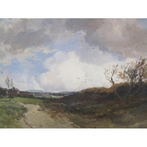 1263 - James Webb 1825/95 - Landscape near Hastings, oil on panel, labels to reverse, framed and glazed, 19... 