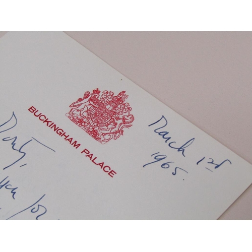 1320 - H.W Queen Elizabeth II - Two hand written and signed letters to Mrs Montaudon Smith, French teacher,... 