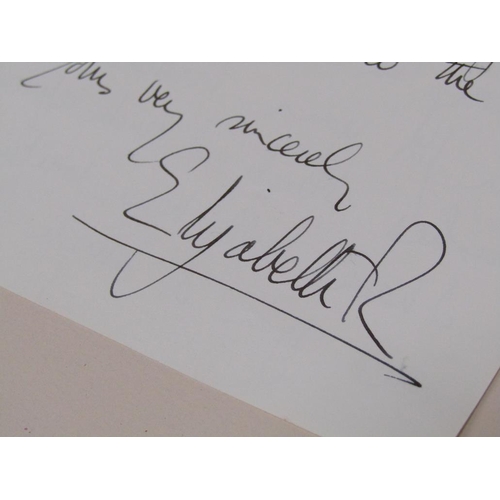 1322 - H.M Queen Elizabeth II - Two hand written and signed letters from Mrs Montaudon Smith, French teache... 