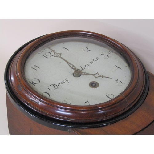 An early 19c East Anglian wall clock, the 22cm diam. white painted dial ...