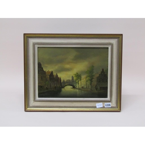 1235 - BORGER OUDEWATER UTRECHT - SIGNED OIL ON BOARD, FRAMED, 25CM X 34CM