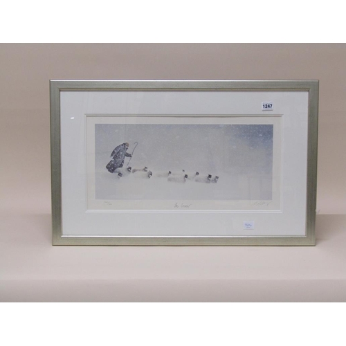 1247 - MACKENZIE THORPE - IN SNOW, LIMITED EDITION PRINT, F/G, 27CM X 54CM