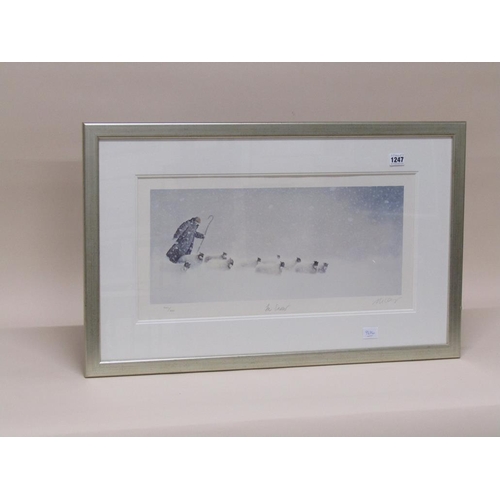 1247 - MACKENZIE THORPE - IN SNOW, LIMITED EDITION PRINT, F/G, 27CM X 54CM