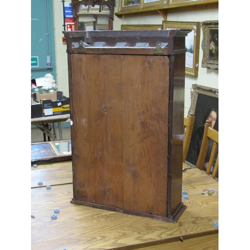 2036 - LATE VICTORIAN MAHOGANY GLAZED HANGING CUPBOARD 72 x 47 W cms