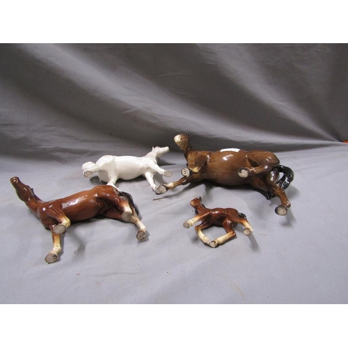 47 - COLLECTION OF CERAMIC HORSES TO INCL BESWICK