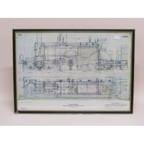 1216A - TWO PRINTS - STEAM RAILWAY ENGINE CONSTRUCTION, F/G,