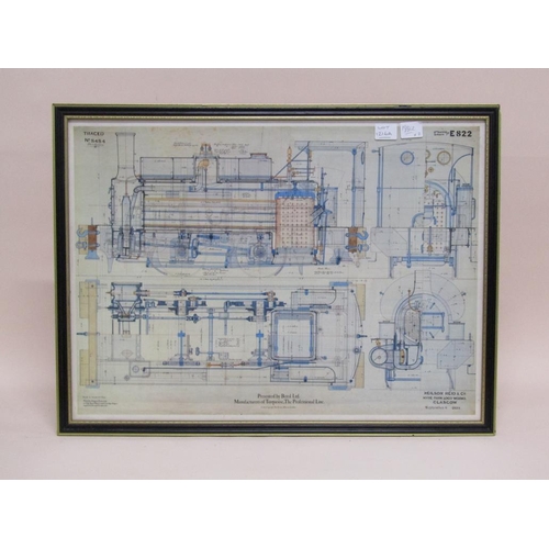 1216A - TWO PRINTS - STEAM RAILWAY ENGINE CONSTRUCTION, F/G,