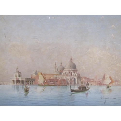 1228 - V ONGANIA - PAIR, VENETIAN SCENES, SIGNED WATERCOLOURS, F/G, 19CM X 29CM