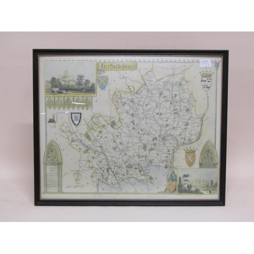 1254 - THREE ANTIQUE MAPS - TWO OF HERTFORDSHIRE