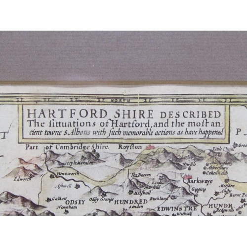 1254 - THREE ANTIQUE MAPS - TWO OF HERTFORDSHIRE