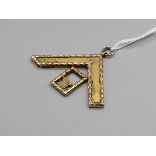 1614 - GOLD/GILT METAL ? MASONIC MEDAL, INSCRIBED 1865