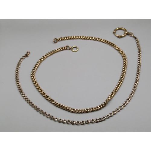 1618 - TWO 14ct GOLD (TESTED) CHAINS 71.4g