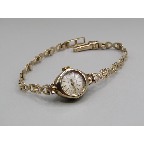 1623 - 9ct GOLD ROTARY LADIES WATCH 9g TOTAL