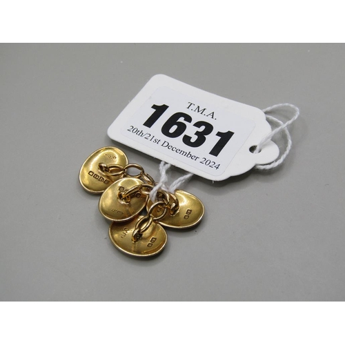 1631 - PAIR OF 18ct GOLD CUFFLINKS