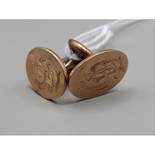 1632 - PAIR OF 10ct CUFFLINKS