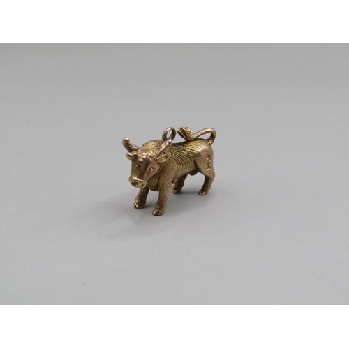 1635 - 9ct GOLD COW CHARM