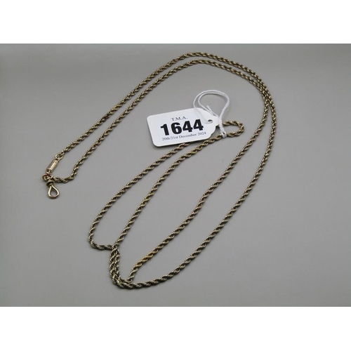 1644 - 15ct GOLD ROPE TWIST NECKLACE