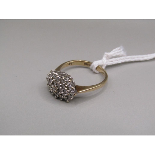 1659 - 9CT DIAMOND RING - SIZE N