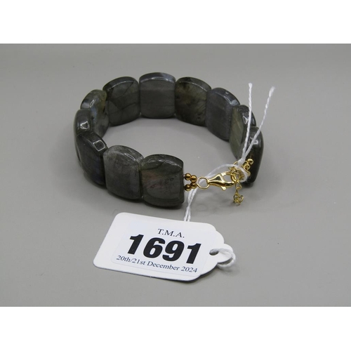 1691 - SILVER GILT LABRADORITE BRACELET