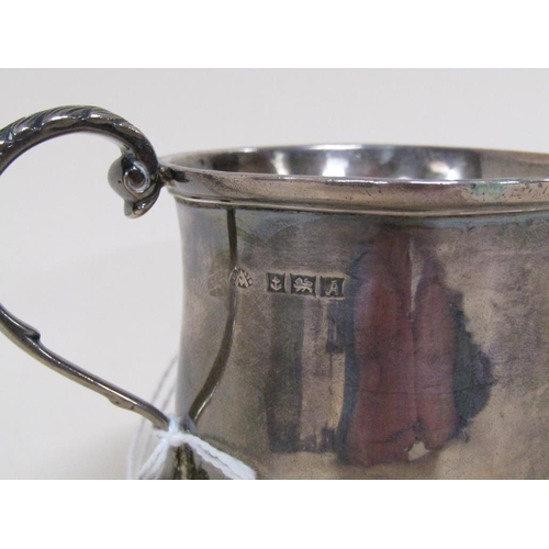 1694 - MID 20c SILVER CHRISTENING TANKARD BIRMINGHAM 1950 2.4ozt